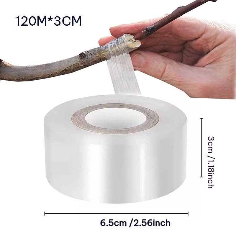 Băng Keo Ghép Cây Tự Hủy 200m Bản 3cm/4cm/5cm/10cm Màng Ghép Cây PE Quấn Mắt Ghép Keo Quấn Cành Cây Ăn Trái