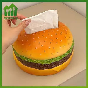 SWEET Hamburger Khăn Giấy Hộp Sáng Tạo Phòng Khách Nội Thất Hộp Giấy Trang Trí Trang Trí Hộp Khăn Giấy n