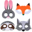 1 Mặt nạ biểu diễn ngày trẻ em Crazy Zoo Judy Rabbit Nick Fox Raccoon Vải không dệt Mặt nạ nỉ26060313
