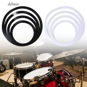 DELMER Trống Tắt Tiếng Nhẫn, Hình Tròn Giảm Chấn Trống Luyện Tập Pad, Trống Snare Nhà Tinh Tế Dừng Giọng Nói Hữu Ích Tắt Muffler Nhẫn Phụ Kiện Bộ Gõ Trống