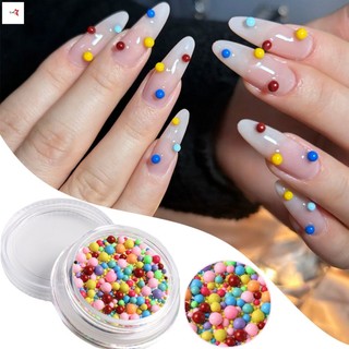 Hạt móng tay nhựa màu Dopamine Macaron Kích thước hỗn hợp để làm móng tay mùa hè