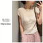 Áo thun ngắn tay cổ tròn Milyfashion Mùa hè Phong cách mới Slim-Fit Slimmer Look All-Match Casual Top Kết cấu hợp thời trang