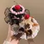 JRP Gothic Ren Bánh Tóc Dễ Thương Trẻ Em Kẹp Tóc Mũ Đội Đầu Phụ Kiện Tóc Kawaii Nữ Bé Gái Trang Trí Tóc JRP