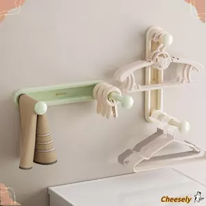 Giá lưu trữ móc treo CHEESELY, Giá treo ban công hoàn thiện treo tường, Dụng cụ sắp xếp lưu trữ đa chức năng bằng kính thiên văn gia dụng đơn giản cho ban công