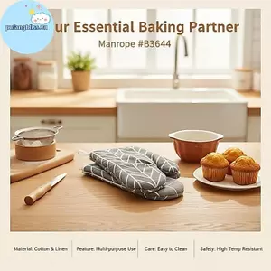 Găng tay lò nướng Pufangbliss Thiêned 1 Găng tay nhà bếp cách nhiệt chịu nhiệt để nướng và lò vi sóng an toàn ks VN