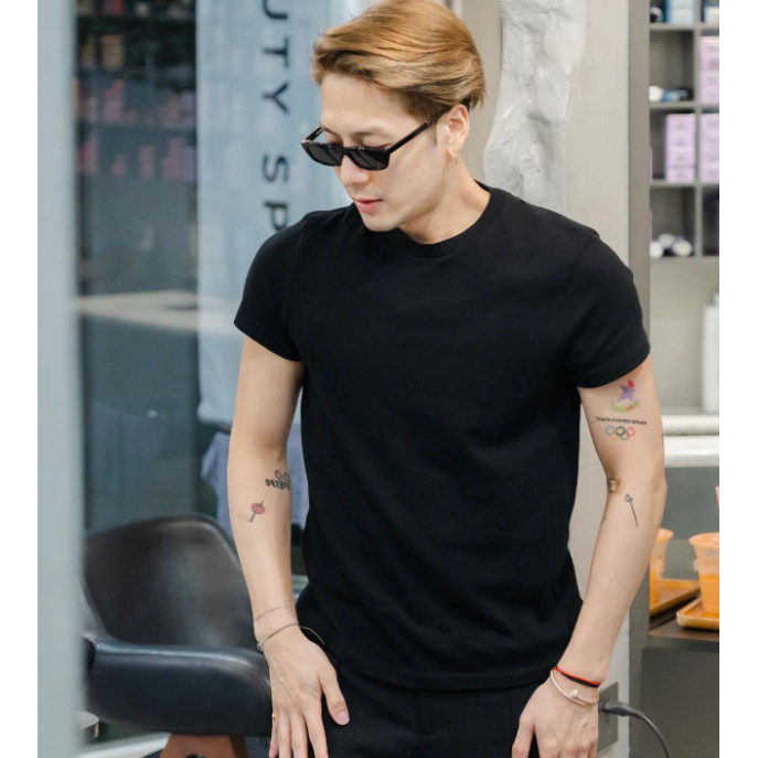 Chất Lượng Cao 280g Vải Co Giãn Cùng Phong Cách Lựa Chọn Áo Thun Ngắn Tay Slim-fit