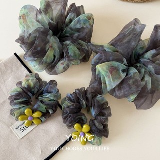 Yoing / Phiên bản Hàn Quốc Monet Smudge Sweet Sccrunchy Hair Tie Mũ đội đầu