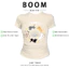BOOM Áo Baby Tee Nữ Cotton Ôm Body-Áo Thun Ngắn Tay Y2K In Hình PhongCách Mùa Hè, Cổ Tròn Hàng Đầucách hàn quốc phong082