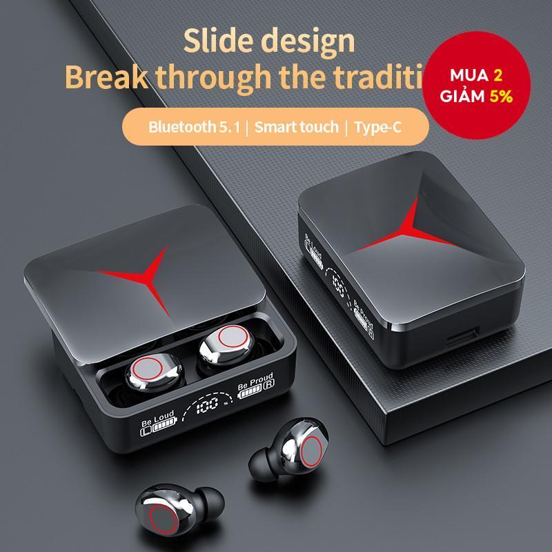 Tai nghe Bluetooth không dây M90TWS Tai nghe chơi game thể thao có độ trễ thấp có hộp sạc Màn hình kỹ thuật số 5.3 Tai nghe cảm ứng điện cuộc gọi kép