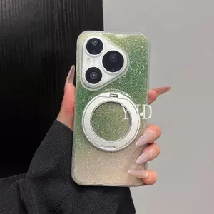 Ốp Lưng Cho Huawei Pura 90 Pro Max Gradient Bầu Trời Đầy Sao Xoay Giá Đỡ TPU Chống Rơi Vỏ Điện Thoại
