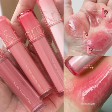 Romand Juice Lip Gloss Sản phẩm mới 2.0 Gương Nước Bóng Thủy Tinh Son Bóng Dưỡng Ẩm 01 02 05 22 23 Son Bóng