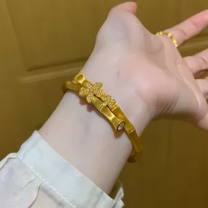 {Rise Section} Vòng tay hoa tre vàng phong cách Trung Quốc mới Vòng tay sang trọng đính kim cương Phong cách Trung Quốc Vòng tay nhẹ nhàng Nữ 2026-6-8