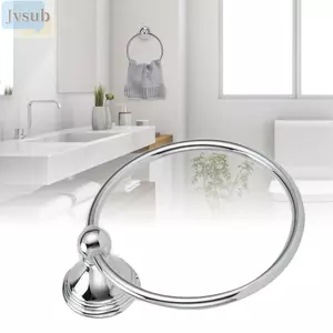 Vòng khăn JVSUB, Giá đỡ khăn bạc hợp kim kẽm bằng thép không gỉ, Giá treo khăn mạ crôm treo tường tròn hiện đại Khách sạn gia đình