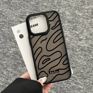 Dòng bút đơn giản màu đen độc đáo Thích hợp cho iPhone 16 ProMax XR 15 Pro 13 Pro Max 17 Pro Max 12 11 Pro Max XS 14 17 Pro Vỏ mềm chống sốc 16 Pro Vỏ bảo vệ mờ màu đen