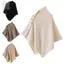 Khăn choàng GILL Pashmina, Ấm áp không đều dệt kim dày ấm áp Poncho, Dày có nút Áo len thông thường Khăn choàng mùa thu đông
