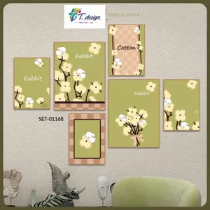 SET 6 Tranh Dán Nhiều Mẫu Hình Thù Dễ Thương ,Trendy, Decor Phòng Khách, Phòng Ngủ, Spa, Phòng Nail, Mi - T.Design
