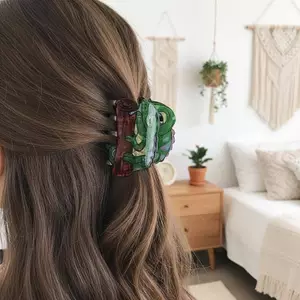 < YEI > Kẹp móng vuốt tóc Acrylic hợp thời trang Mammoth Chameleon Lý tưởng cho tóc Thi Phong cách thời trang an toàn Mới