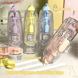 SAUOF 2 Cái / bộ Băng Chỉnh Sửa, Băng Lớp Phủ Im Lặng Kích Thước Mini Core Có Thể Thay Thế, Thiết Kế Im Lặng Đa Năng Mịn Sử Dụng Băng Thay Đổi Học Sinh Trở Lại Trường Học