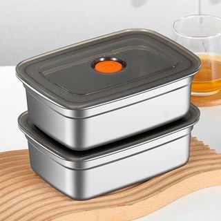 Hộp Đựng Thực Phẩm Inox Có Nắp Đậy JYoohome Khay Đựng Đồ Ăn Để Tủ Lạnh Ngăn Mùi Bảo Quản Rau Củ Thịt