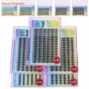 FAVORITEGOODS 84 Cụm Lông Mi Ghép, Dày C Uốn Thắt Nút / Thắt Nút Lông Mi Cá Nhân, Thời Trang Nữ Độ Nét Đậm Tự Nhiên Dài Lông Mi Nối Mi