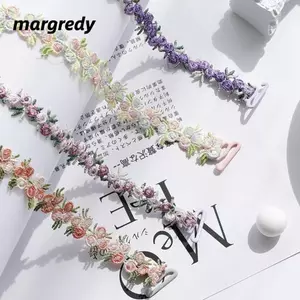 Dây đeo vai MARGREDY, Dây đeo áo ngực hoa co giãn có thể tháo rời, Polyester mềm chống trượt Dây đeo vai hoa có thể điều chỉnh Váy dự tiệc cưới