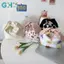 GHX Túi Ăn Trưa Cotton Bento Túi Dã Ngoại Tote Dễ Thương Sinh Thái Nhỏ Túi Xách Di Động Tai Thỏ Túi Bảo Quản Thực Phẩm Dành Cho Nữ Trẻ Em VN