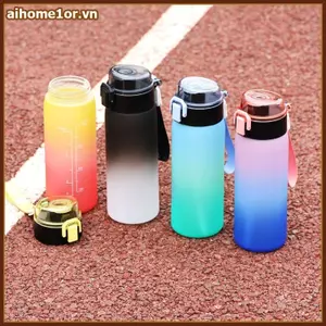 AIHOM 500ML Chai Nước Thể Thao Màu Gradient Dung Tích Lớn Bình Nhựa Di Động Cho Phòng Tập Gym Chạy Cắm Trại Ngoài Trời,
