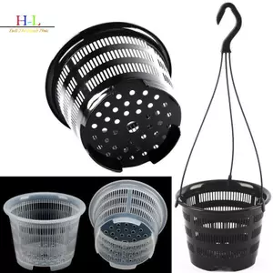 HL Orchid Lưới Trong Chậu Cây Hoa Mầm Non Khay Giỏ Nhựa Thoáng Khí Hộp Treo Lỗ Trắng LMWU