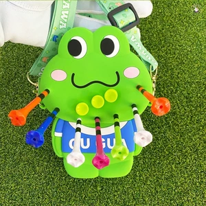 Túi đựng đồ chơi gôn có họa tiết ếch hoạt hình Túi nĩa xanh di động Chất liệu Nylon chống thấm nước