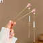 Kẹp Tóc Tua Rua Hoa Cho Phong Cách Trung Hoa Hanfu Hoa Hồng Thiết Kế Thêu An Toàn Cho Tóc Dài
