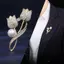 LUImo Hoa Hồng Sáng Bóng Thổ Cẩm Dành Cho Nữ Thanh Lịch Corsage Thời Trang Trâm Pin Đầm Ánh Sáng Sang Trọng Zircon Phụ Kiện Trang Sức Dự Tiệc Quà Tặng SBS