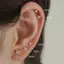 ECK 3 Cái / bộ Bốn Cánh Hoa Zircon Bông Tai Đính Hoa Dành Cho Nữ Nhỏ Cổ Điển Đa Năng Khuyên Tai 3 / 4 / 5 Mm HOT
