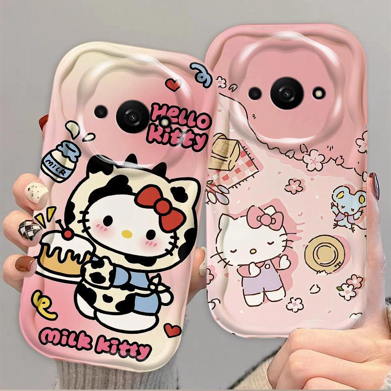 Thích hợp cho Redmi A3 / POCO C61 4G 3D Girls Soft TPU Cartoon Kitty Female Vỏ điện thoại chống sốc