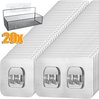5-20 Móc Tự Dính Trong Suốt Mạnh Mẽ - Móc Khóa Móng Vuốt Nhà Bếp Phòng Tắm - Móc Kệ