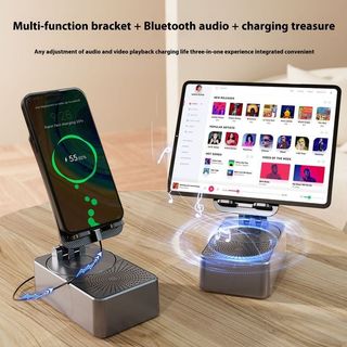 Loom Lure Giá đỡ điện thoại di động đa chức năng Loa Bluetooth Power Bank Máy đa năng