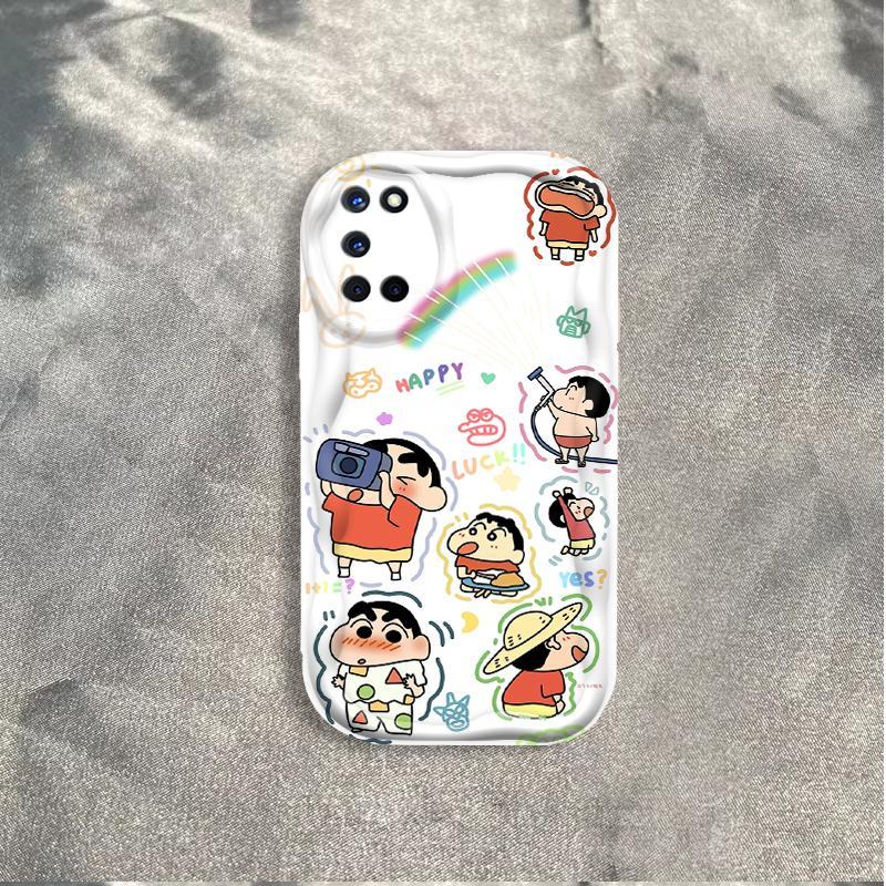 Thích hợp cho điện thoại thông minh 3D OPPO A52 A72 A92 Bút chì mềm Shin-chan Vỏ điện thoại chống sốc