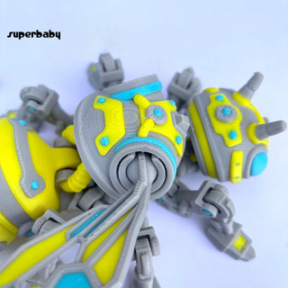 (Superbaby) Trang trí bàn làm việc của ong Cơ trang trí ong 3d In hình con ong cơ khí Cyberpunk Hornet sưu tập với các khớp di chuyển Đồ chơi Fidget khớp nối để giảm căng thẳng