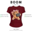 BOOM Áo Baby Tee Nữ Cotton Ôm Body-Áo Thun Ngắn Tay Y2K In Hình PhongCách Mùa Hè, Cổ Tròn Hàng Đầucách hàn quốc phong236