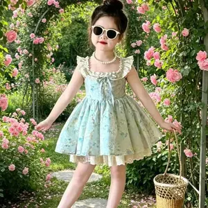 Bé gái (90-140) Đầm đẹp hình hoa nhỏ dễ thương thời trang chụp ảnh bãi biển tinh tế