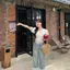 Áo sơ mi nữ tay phồng cổ chữ v kiểu Pháp mùa hè phong cách mới eo hẹp thon gọn hơn Áo sơ mi ngắn