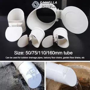 Tấm che mái chống côn trùng FANIELLAPOWELL, Ống thoát nước đa chức năng dịch chuyển lớn, phích cắm lọc chống mùi 50-160mm