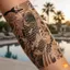 Koi Fish Tattoo Stiers Thiết kế chống nước 3D Bán vĩnh viễn Lý tưởng cho nghệ thuật cơ thể độc đáo mới
