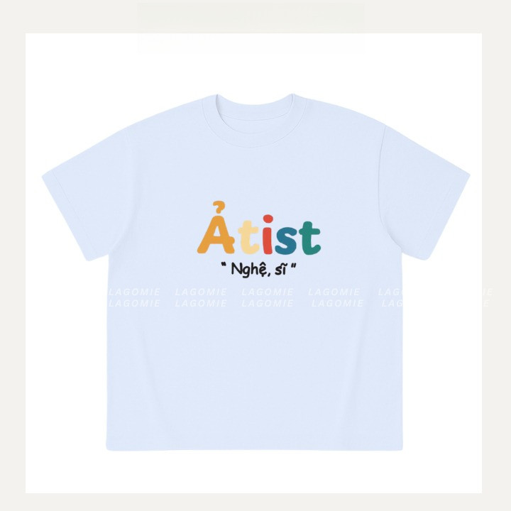 （Giao hàng 24h）Angela Áo Thun Boxy Local Brand In Chữ ARTIST NGHỆ SĨ Cotton 100% Nam Nữ Unisex Thương Hiệu