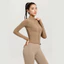 Phụ Nữ Cổ Đứng Chống Nắng Top Slim Dài Tay Thiết Kế Tập Thể Dục Thể Thao Ngoài Trời