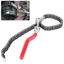 Cờ lê lọc dầu dây chuyền FANIELLAPOWELL, Cờ lê lọc dầu chuỗi công thái học bằng thép Carbon, Dụng cụ cầm tay loại bỏ tay cầm có thể điều chỉnh chống trượt chuyên nghiệp Cửa hàng tự điều chỉnh