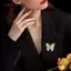 AqToCna Vintage Hoa Lớn Bướm Thổ Cẩm 5 Màu Côn Trùng Đẹp Trâm Cài Cho Nữ Thời Trang Nhiều Màu Sắc Động Vật Chân Trang Sức Quà Tặng AqToCna