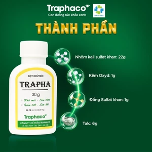 COMBO 2 Bột Khử Mùi Trapha Traphaco Khử Mùi Hôi Chân, Hôi Nách Và Giảm Tiết Mồ Hôi - Hộp 30g