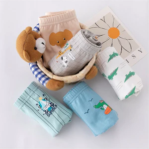 Bộ 5 Đồ Lót Bé Trai, Chất Liệu Cotton Nguyên Chất, Chất Lượng Hạng A, Có Họa Tiết Khủng Long Hoạt Hình.