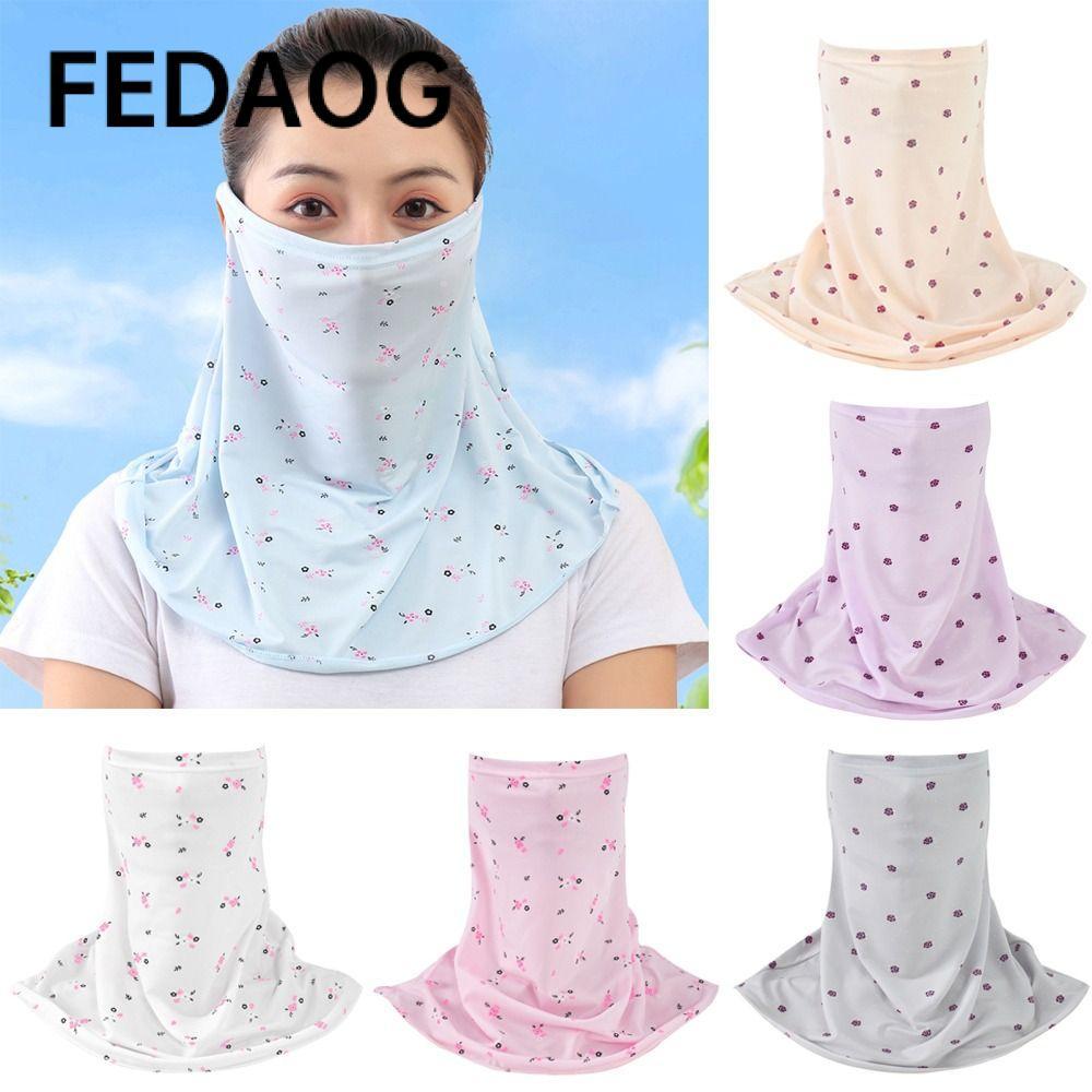 FEDAOG Chống Tia UV, Chống Nắng Mỏng Chống Nắng, Hàng Ngày Không Dấu Vết Ice Silk Thoáng Khí Che Mặt Mùa Hè Ngoài Trời
