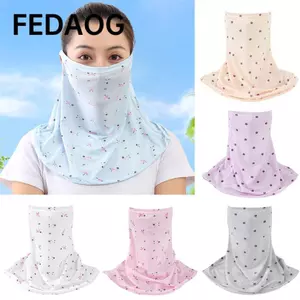FEDAOG Chống Tia UV, Chống Nắng Mỏng Chống Nắng, Hàng Ngày Không Dấu Vết Ice Silk Thoáng Khí Che Mặt Mùa Hè Ngoài Trời